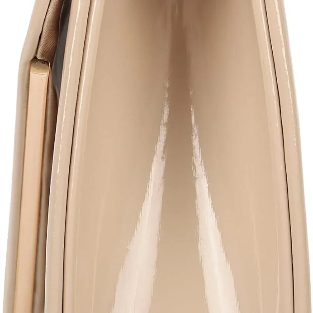 Women's Clutch Bag Faux Patent Leather Satin Lined Night Out Party Purse
